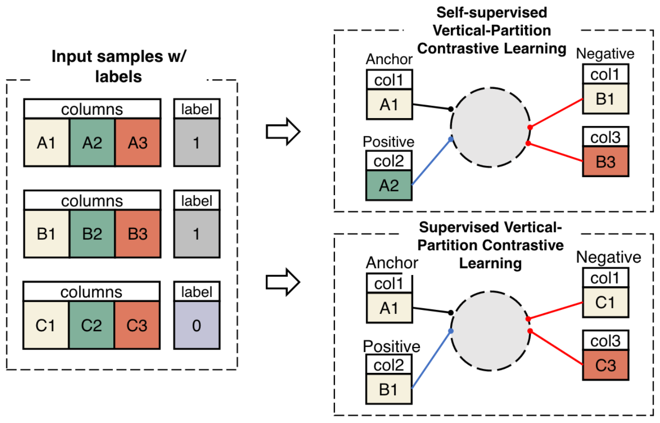 Diagram of supervised and self-supervised VPCL